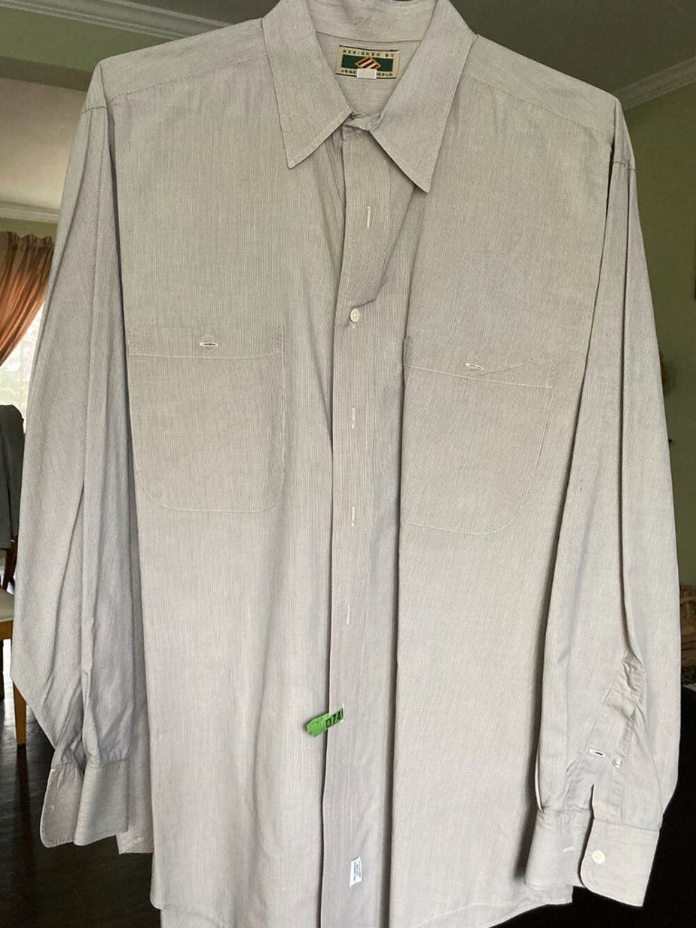 Joseph Abboud XL Extra Large Mens Long Sleeve, Striped Button Down Shirt, USA